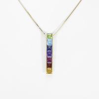 K18YG カラーストーンネックレス