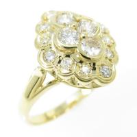 K18YG ダイヤモンドリング