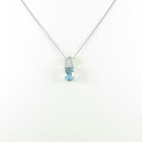 K18WG アクアマリンネックレス10％引き