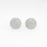 【リメイク】K18WG パヴェ ダイヤモンドピアス