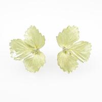 K18YG リーフ ダイヤモンドイヤリング10％引き