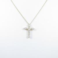 K18YG クロス ダイヤモンドネックレス