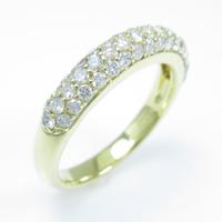 K18YG ハーフエタニティ ダイヤモンドリング