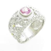 K18YG／PT ピンクサファイヤリング20％引き