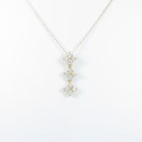750／K18YG フラワー ダイヤモンドネックレス20％引き